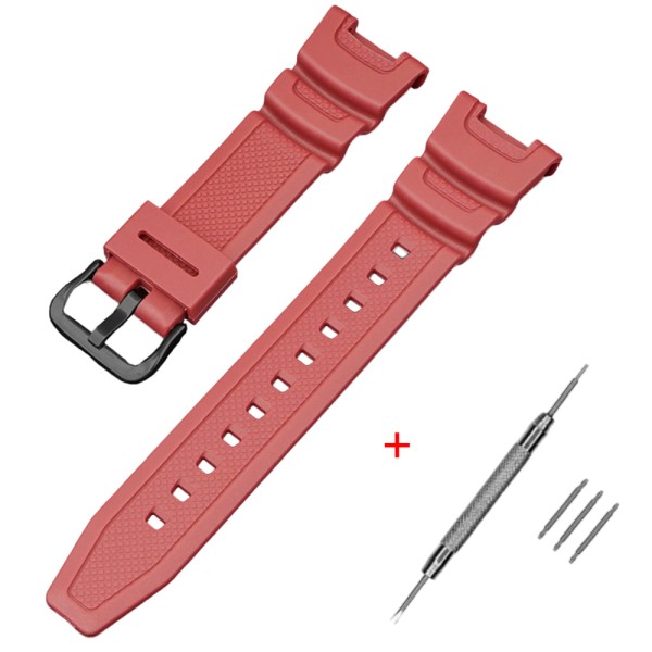 Ремешок Casio для SGW-100 Red BK красный полимерный, длина 20.6 см (1051-1064)