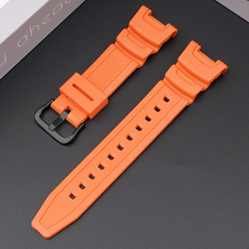 Ремешок для часов Casio SGW-100 Orange BK оранжевый полимерный 20,6 см