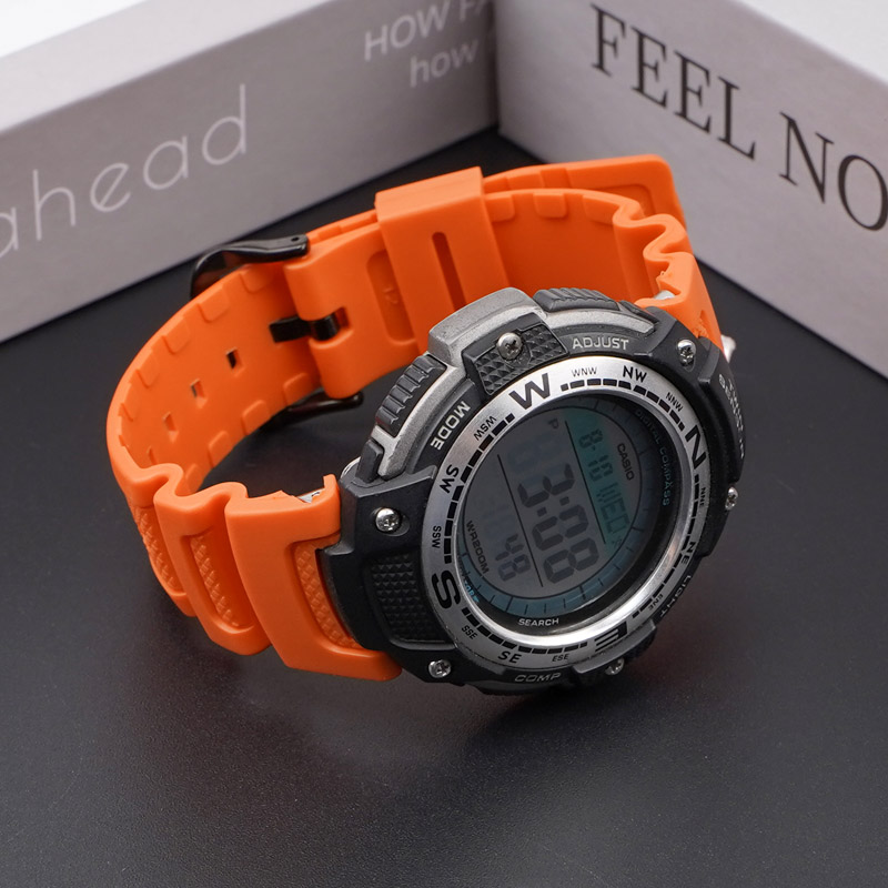 Ремешок для часов Casio SGW-100 Orange BK оранжевый полимерный 20,6 см