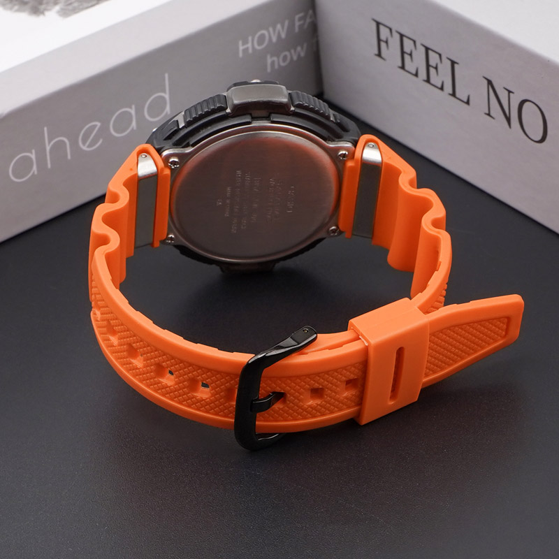 Ремешок для часов Casio SGW-100 Orange BK оранжевый полимерный 20,6 см