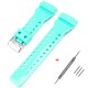 Ремінець для Casio G-Shock GA-100/110 Light Green-Glossy SI світло-зелений полімерний