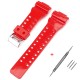 Ремешок для Casio G-Shock GA-100/110 Red-Glossy SI красный полимерный (1051-1074)
