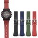 Ремінець для Casio G-Shock GA-100/110 Army Green SI полімерний зелений (1051-1089)