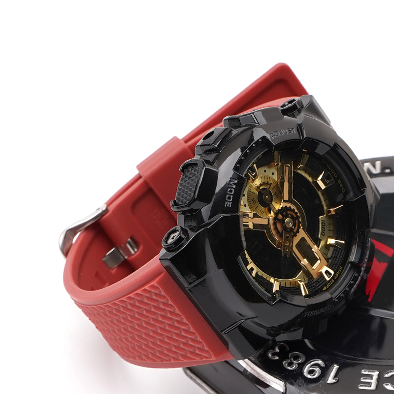 Ремінець Casio accessories для G-Shock GA-100/110 полімерний червоний (SKU 1051-1090)