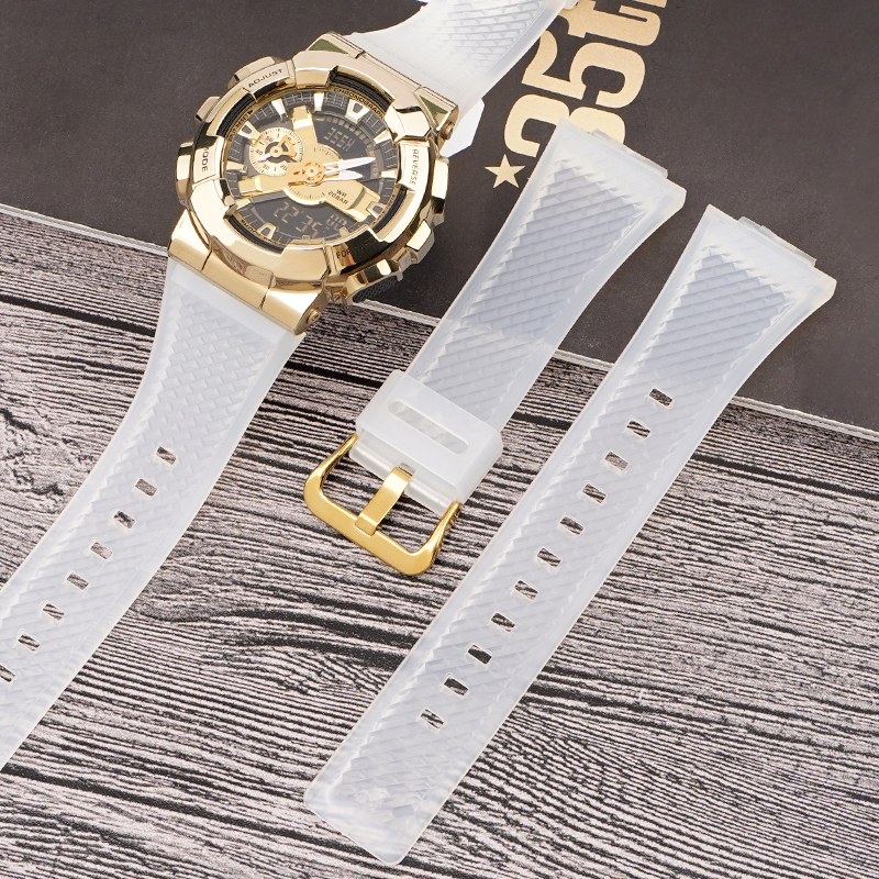 Ремінець для Casio G-Shock GA-100/110 Transl SI напівпрозорий полімерний (1051-1094)