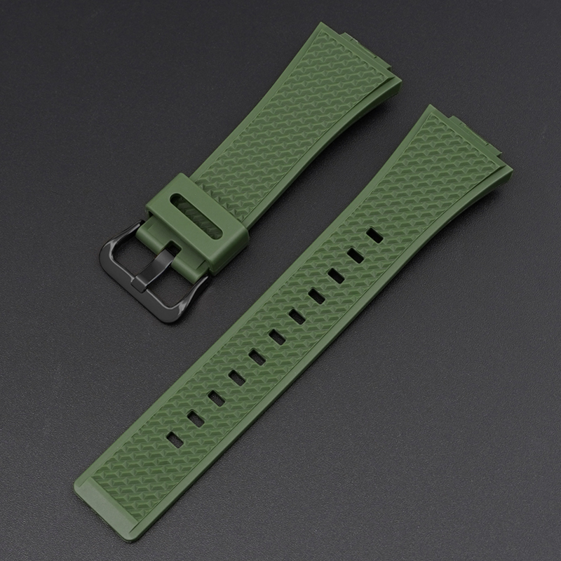 Ремінець для Casio G-Shock GA-100/110 Army Green BK полімерний зелений (1051-1098)
