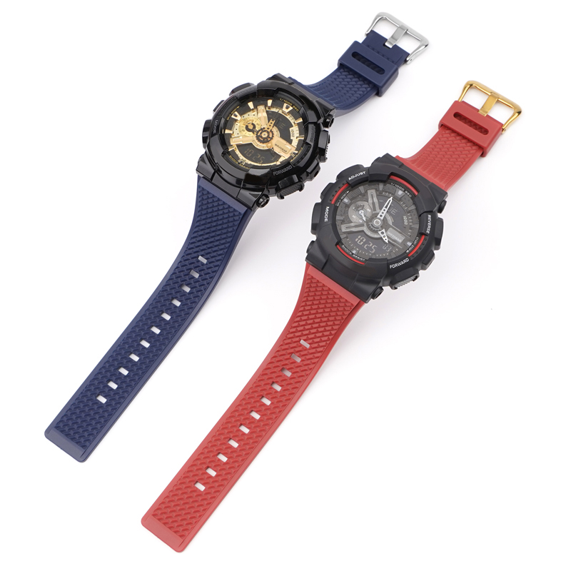 Ремінець для Casio G-Shock GA-100/110 Red BK червоний полімерний 21.3 см (1051-1099)