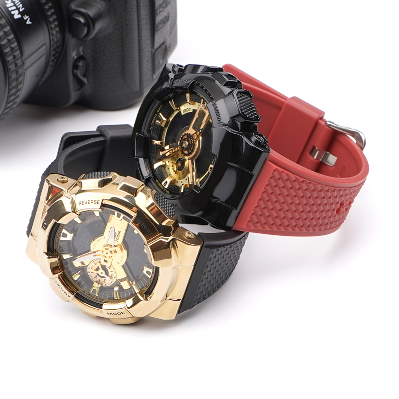 Ремінець для Casio G-Shock GA-100/110 Red BK червоний полімерний 21.3 см (1051-1099)