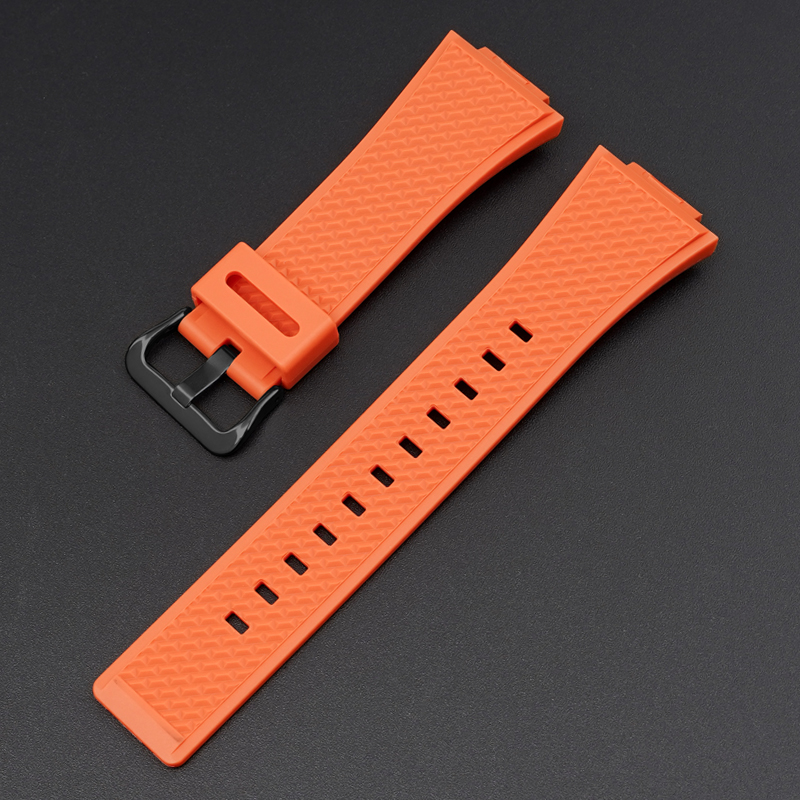 Ремінець для Casio G-Shock GA-100/110 Orange BK помаранчевий полімерний (1051-1100)