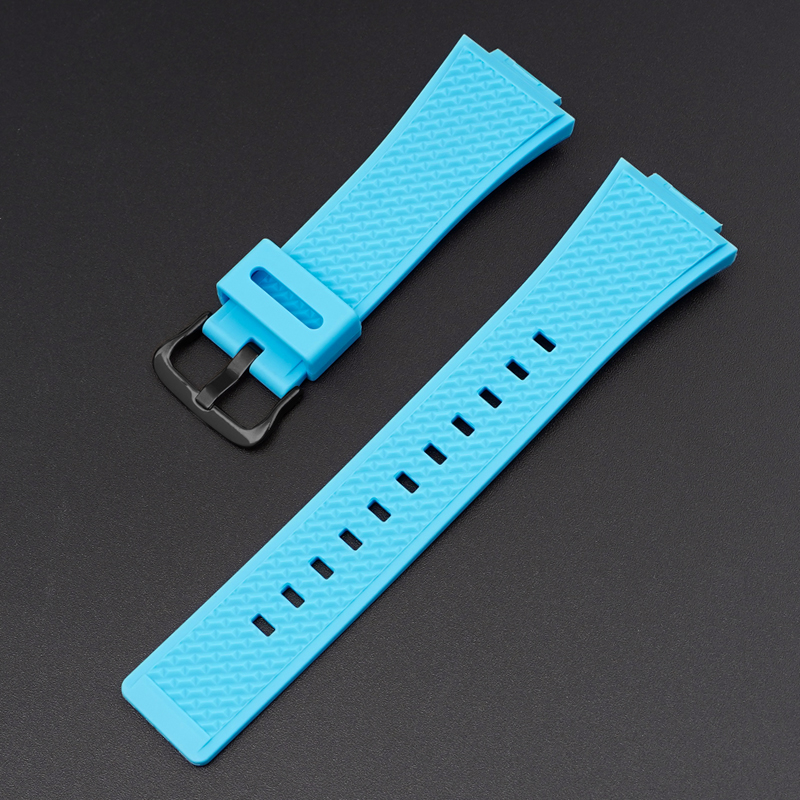 Ремінець для годинника Casio G-Shock GA-100/110 Light Blue BK блакитний полімерний