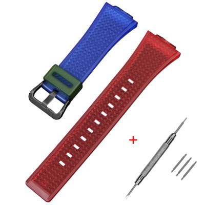 Ремінець для Casio G-Shock GA-100/110 Transl-Red-Blue BK