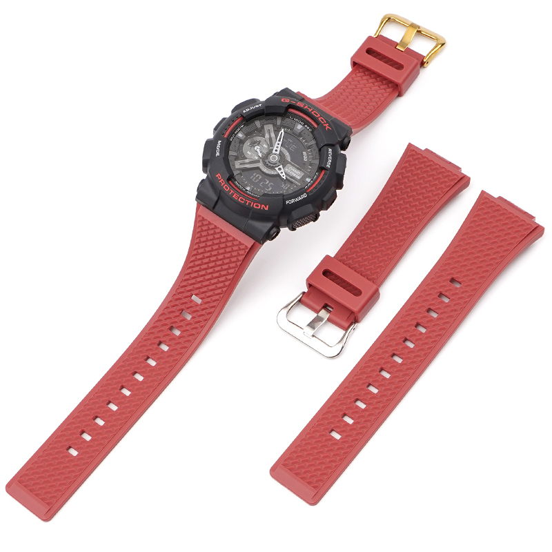 Ремешок для часов Casio G-Shock GA-100/110 Red GD полимерный красный