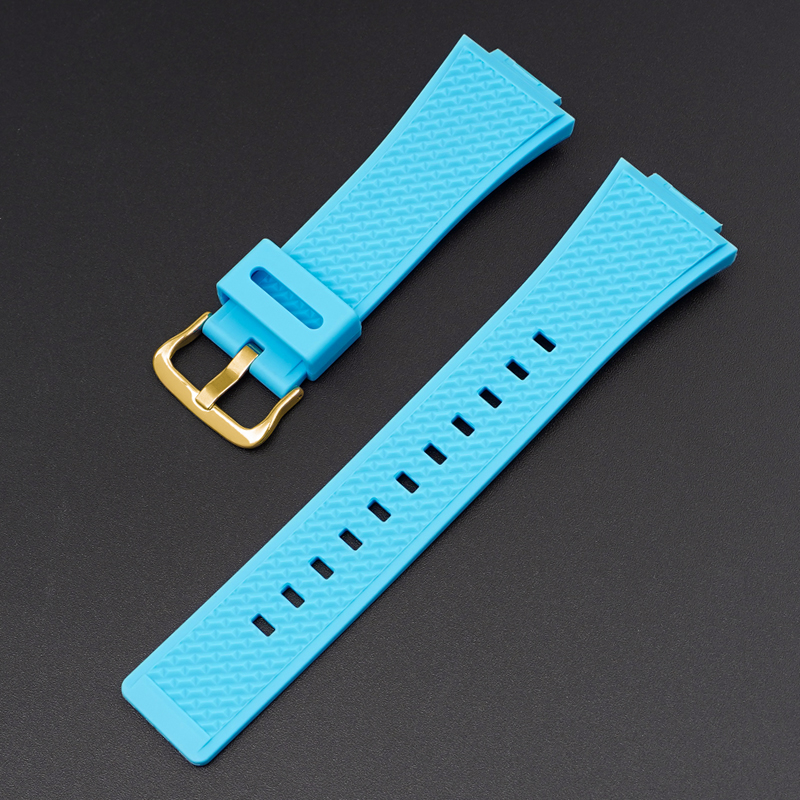 Ремешок для часов Casio G-Shock GA-100/110 Light Blue GD полимерный голубой