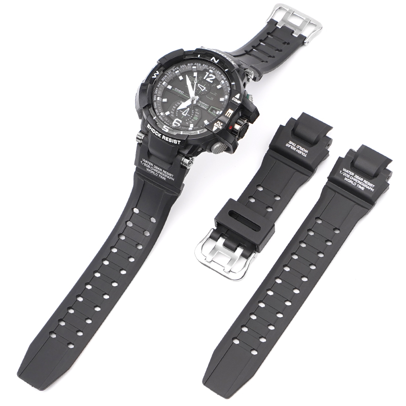 Ремінець для годинника Casio G-Shock GA-1000 Black SI полімерний чорний (1051-1114)