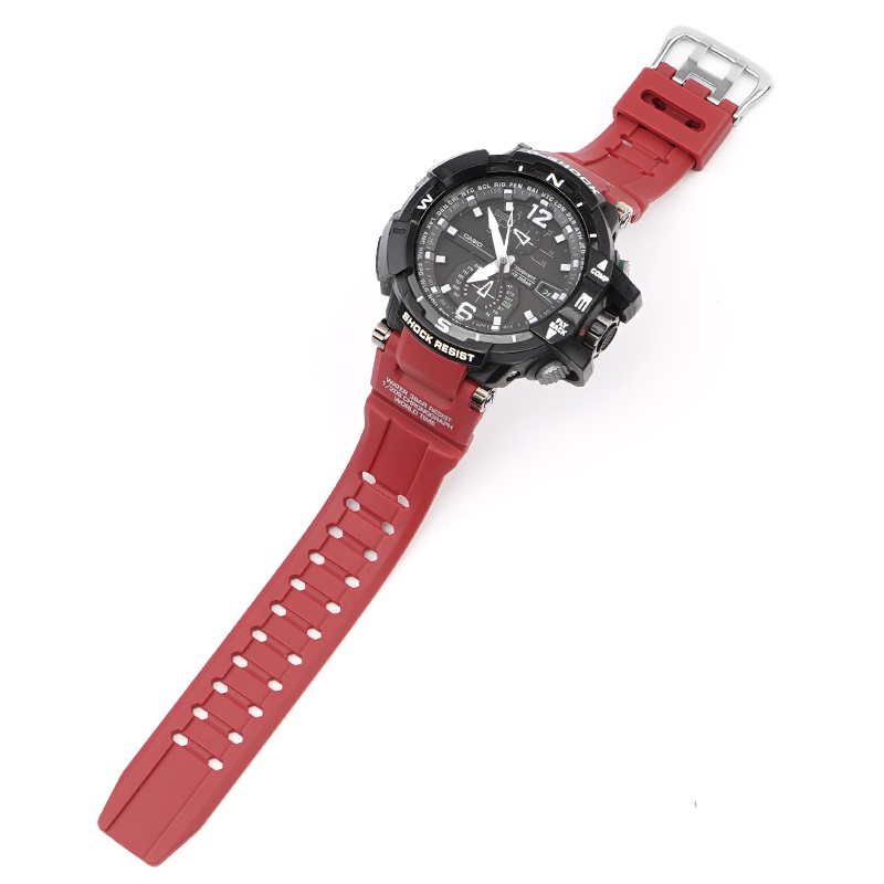 Ремінець для Casio G-Shock GA-1000 Red SI полімерний червоний (SKU: 1051-1117)