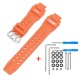 Ремінець для Casio G-Shock GA-1000 Orange SI помаранчевий полімерний (1051-1118)
