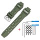 Ремешок Casio G-Shock GA-1000 Army Green SI (1051-1119) полимерный зеленый
