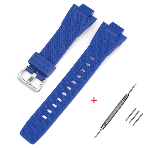 Ремешок для часов Casio G-Shock GST-B400 Blue SI полимерный синий (1051-1121)