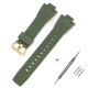 Ремінець для Casio G-Shock GST-B400 Army Green GD полімерний зелений (SKU: 1051-1138)