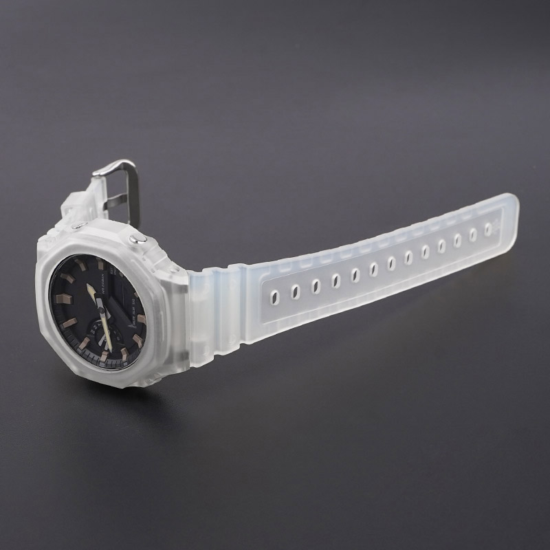 Ремінець для Casio G-Shock GA-2100/2110 Transl SI напівпрозорий полімерний