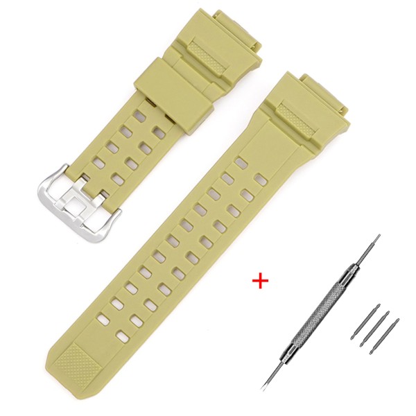 Ремешок для Casio G-Shock GW-9400/9300 Army Green SI, полимерный браслет 21.5 см