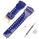 Ремінець Casio accessories для Casio G-Shock GA-100/110/120 полімерний Dark Blue-Glossy