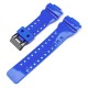 Ремешок для Casio G-Shock GA-100/110/120 Blue-Glossy BK Синий Полимерный