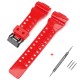 Ремінець для годинника Casio G-Shock GA-100/110/120 Red-Glossy BK червоний полімерний 21.1 см