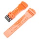 Ремінець для Casio G-Shock GA-100/110/120 Orange-Glossy BK Помаранчевий Полімерний