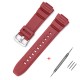 Ремешок для часов Casio AE-2100 Red SI полимерный красный (1051-1199)