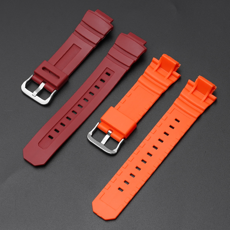 Ремешок для Casio G-Shock G-7700 Red SI (1051-1206) красный полимерный, совместимый с AW-590/591