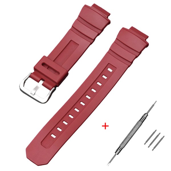 Ремешок для Casio G-Shock G-7700 Red SI (1051-1206) красный полимерный, совместимый с AW-590/591