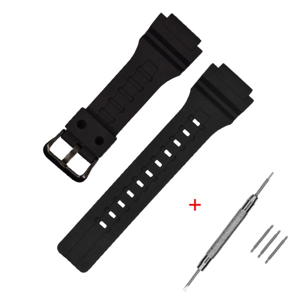 Ремінець Casio AE-1400 Black BK полімерний чорний для годинників MCW-200H та AE-1400