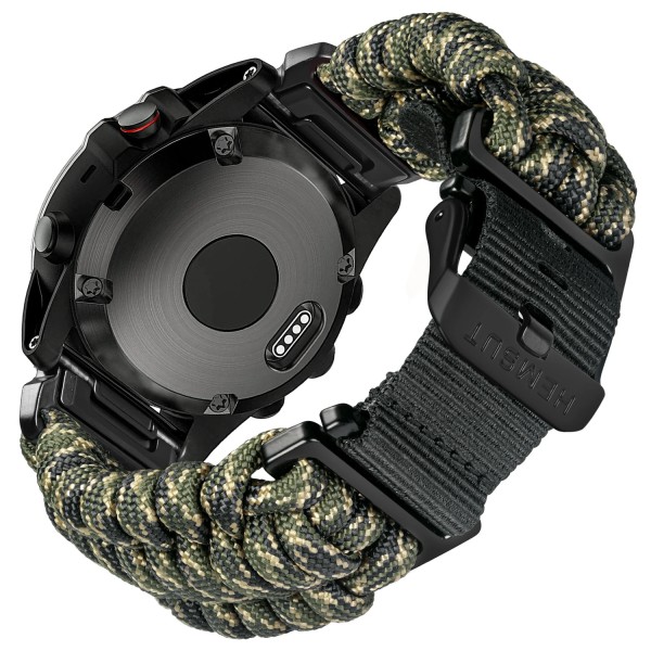 Ремешок Hemsut HGA145 Rugged Paracord Garmin Army Green 22 mm из паракорда