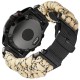 Ремешок Hemsut HGA145 Rugged Paracord Garmin Khaki 22 mm из паракорда цвета хаки