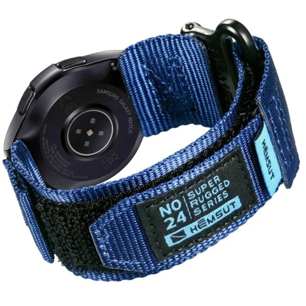 Ремешок Hemsut HGA121 Super Strong Nylon Blue 22 mm синий нейлоновый для мужских и женских часов