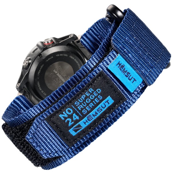 Ремешок Hemsut HS121 Super Strong Nylon Blue 22 mm для часов Garmin и универсальных креплений