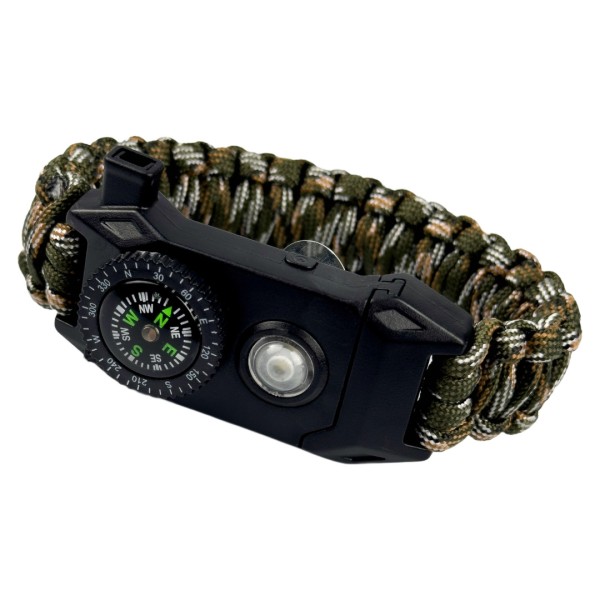 Ремешок Modfit паракордовый с компасом и фонариком Camo Green (1051-1329) для смарт-часов