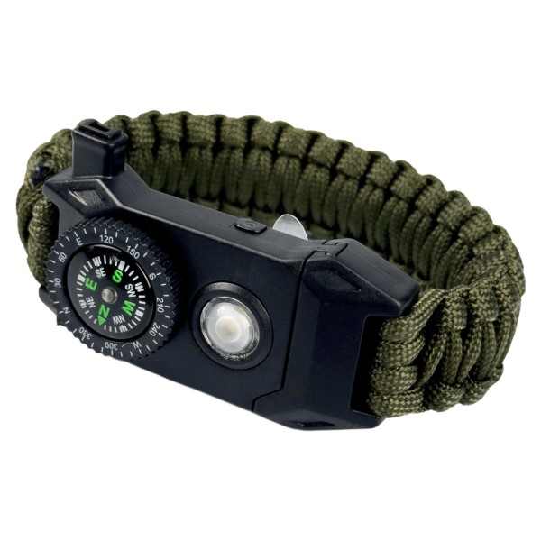 Ремешок Modfit паракордовый Army Green со встроенным компасом и фонариком для смарт-часов