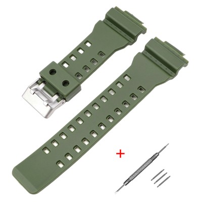 Ремінець для Casio G-Shock GA-100/110/120 Army Green SI
