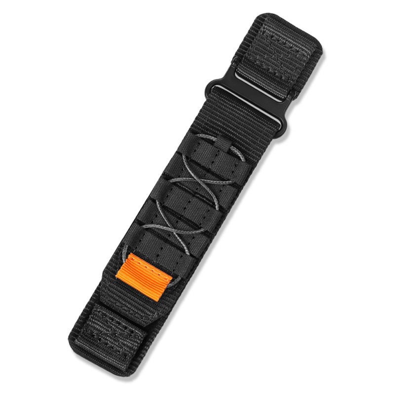Ремінець для годинника Nylon Tactic Black 22 мм нейлоновий тактичний від Nylon accessories