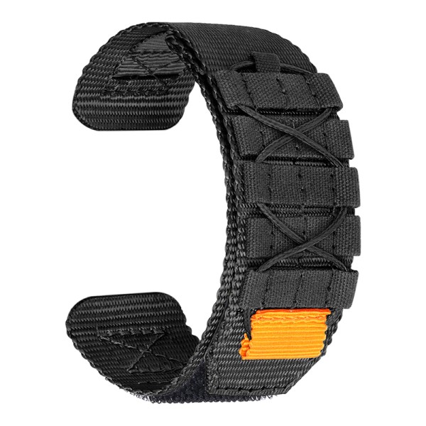Ремінець для годинника Nylon Tactic Black 22 мм нейлоновий тактичний від Nylon accessories