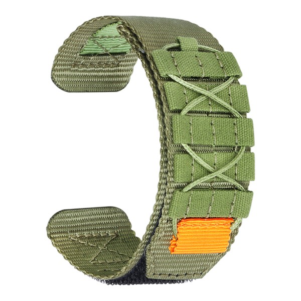 Ремешок для часов Nylon Tactic Army Green 22 мм — текстильный тактический браслет Nylon accessories