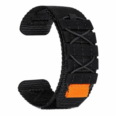 Ремінець для годинника Nylon Tactic Black 22 мм