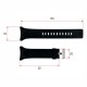 Ремешок для часов Skmei 1856BK Black (1051-1354) — силиконовый браслет черного цвета