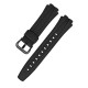 Ремінець для годинника Casio G-Shock AQ-160W/163W Black BK силіконовий чорний (1051-1355)