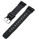 Ремінець для годинника Casio GM-S2100 Black SI силіконовий чорний (SKU: 1051-1372)