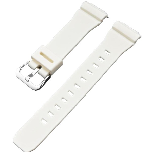 Силіконовий ремінець для годинника Casio GM-S2100 White SI білого кольору (артикул 1051-1373)
