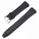 Ремінець для годинника Casio AW-80 Black SI чорний силіконовий (1051-1385)