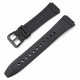 Ремінець для Casio AW-80 Black BK силіконовий чорний (1051-1386) — аксесуари Casio